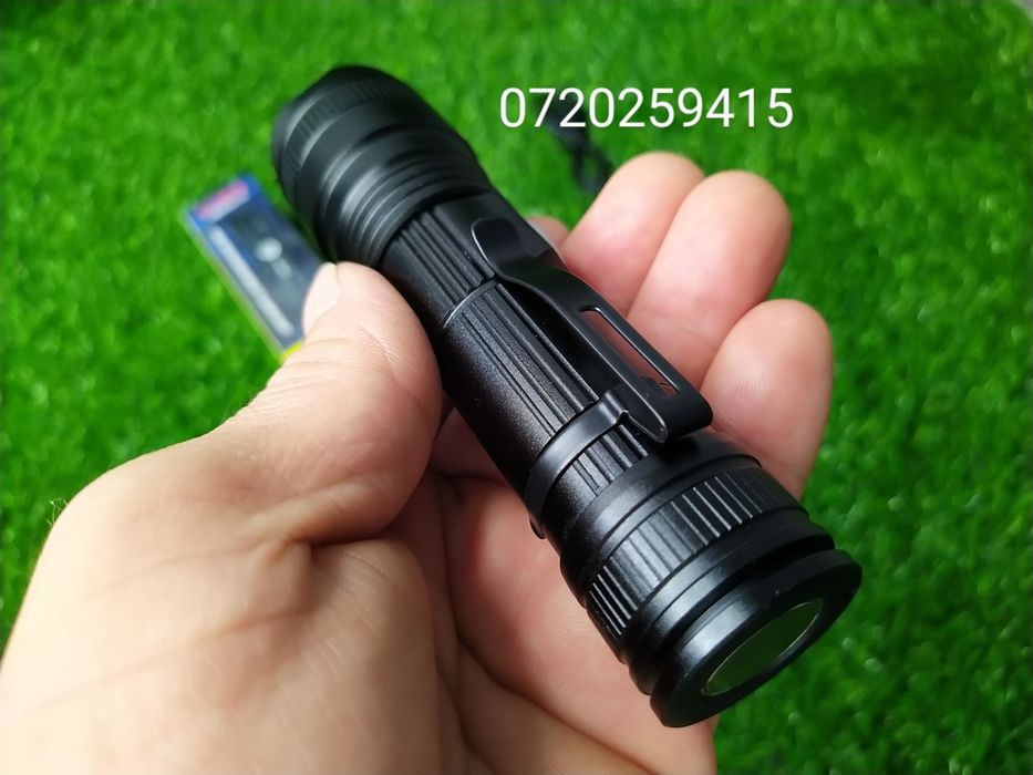 Lanterna cu LED Laser, zoom telescopic, magnet, reincarcabila, 30W