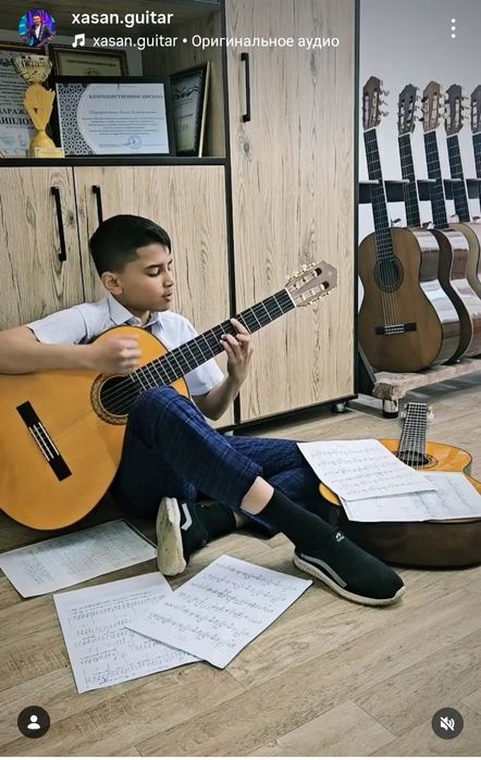 Gitara oqituvchi darsi noldan orgatilinadi