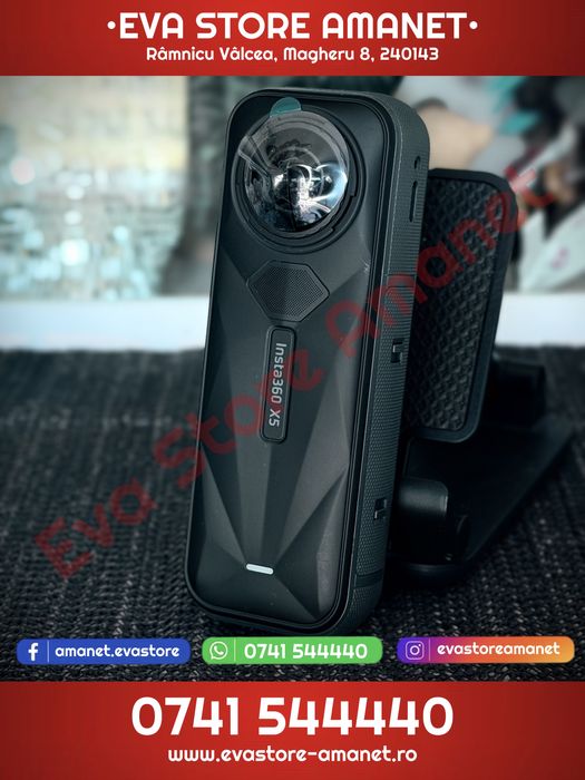 Insta360 X5 8K 360 Action Cam Dual 1/1.28” sensors Stabilizare FlowState Rezistență la apă