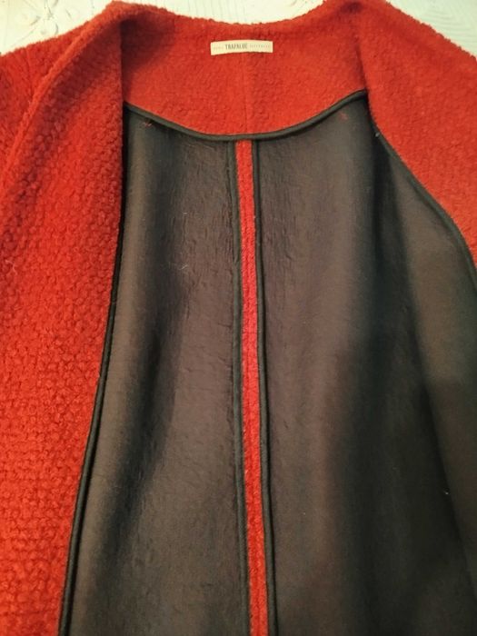 Червено палто ZARA Trafaluc –  размер L - XL