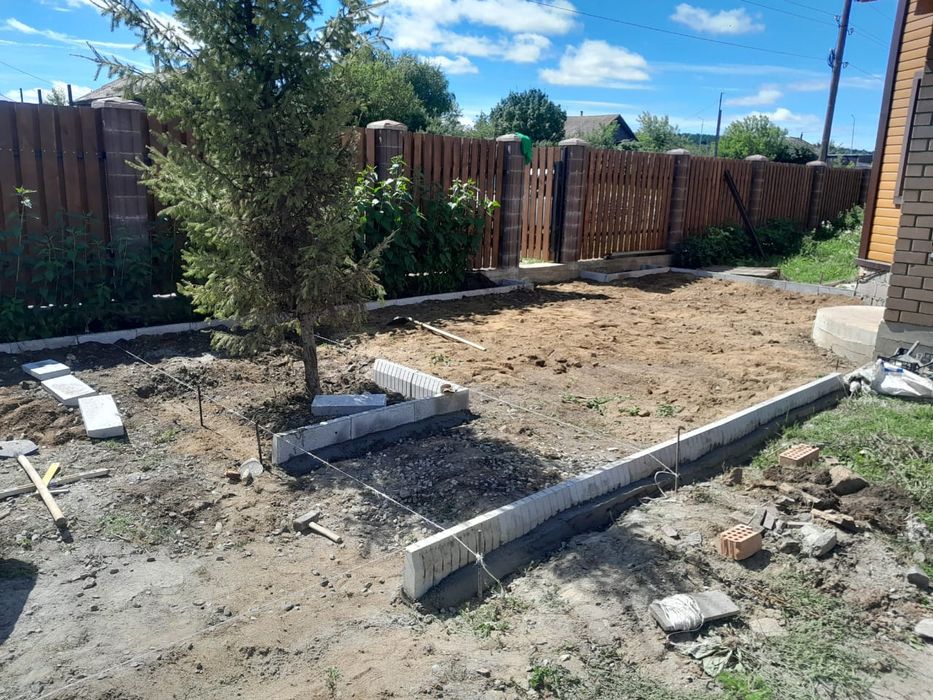 Укладка брусчатки и поребрика