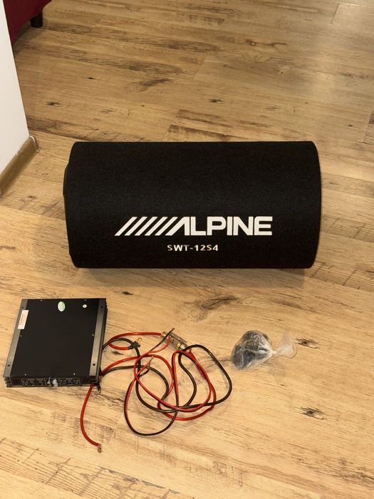 PACHET  Subwoofer Alpine SWT-12S4 + Amplificator Excalibur X600.2