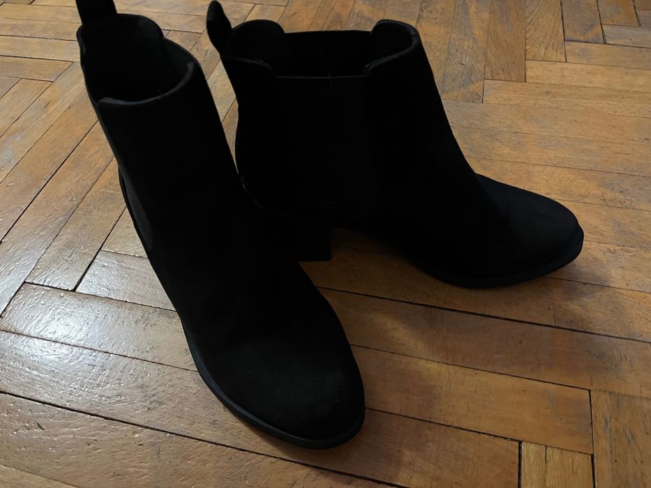 negre velur, DIVIDED, stil Chelsea, brand H&M