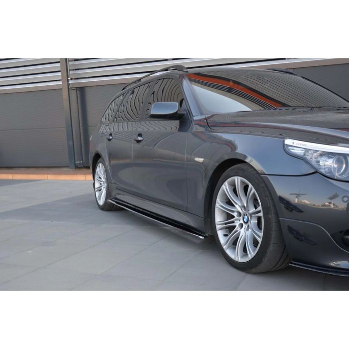 Добавки за прагове за BMW E60 E61 / БМВ Е60 Е61 Max style Макс Стил черен пиано Лак! Топ Качество!