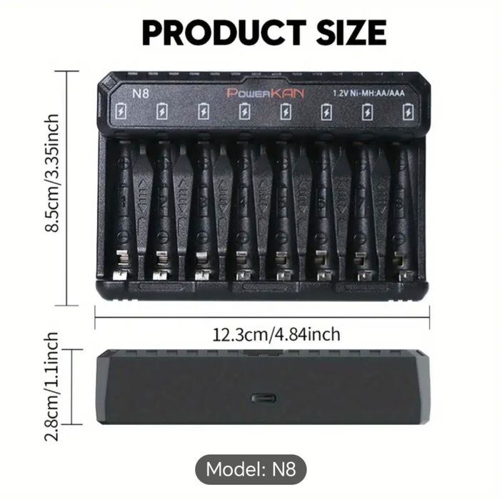 Încărcător baterii AAA și AA