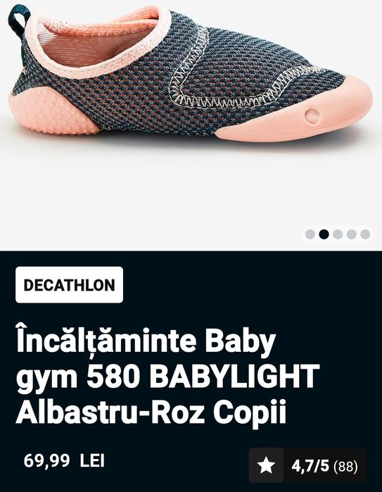 Incaltari Baby  gym Domyos babylight, nr 22