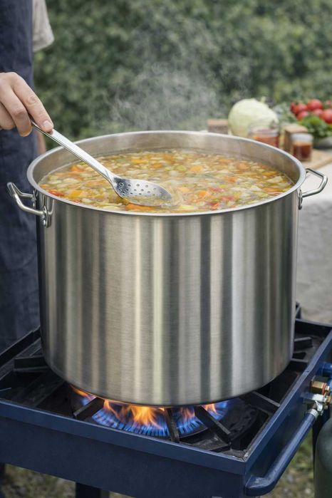 Oala inox profesionala 50L 40x40 cm pentru gatit intensiv