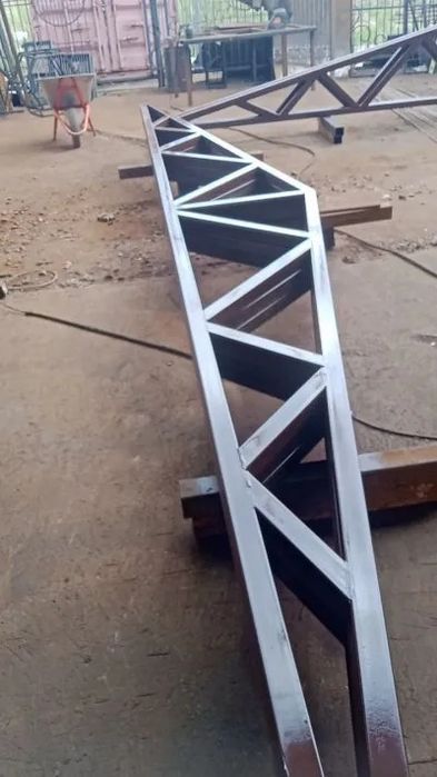 Ферма металлоконструкции навес сэндвич панели