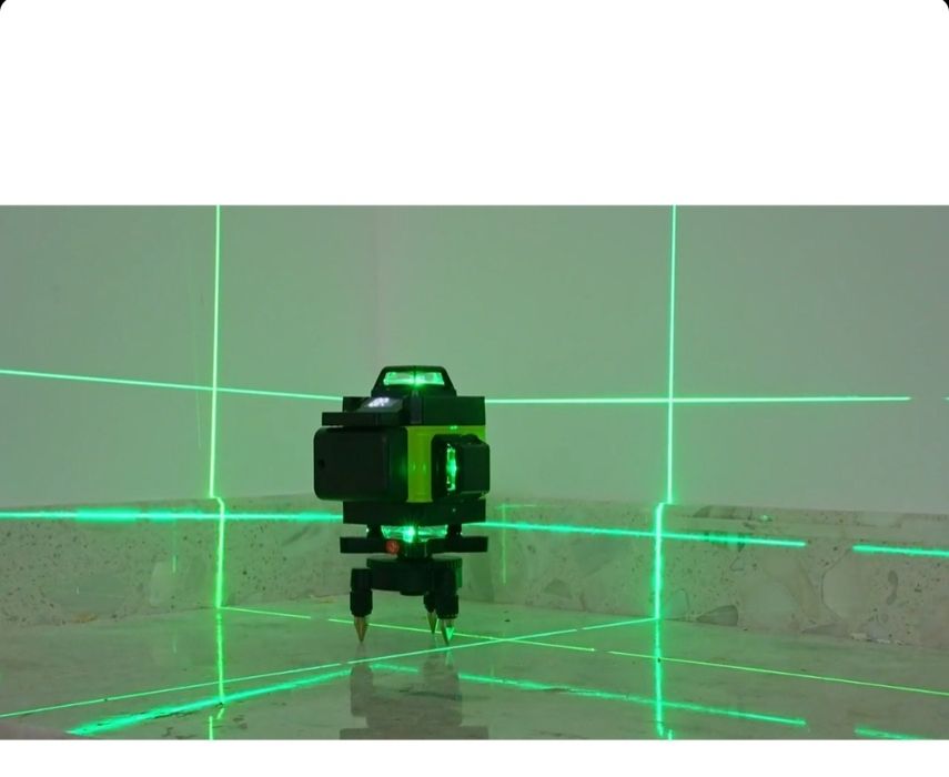 Nivelă Laser 4D PROFESIONALĂ - 16 Linii Verzi - PACHET COMPLET (Full)