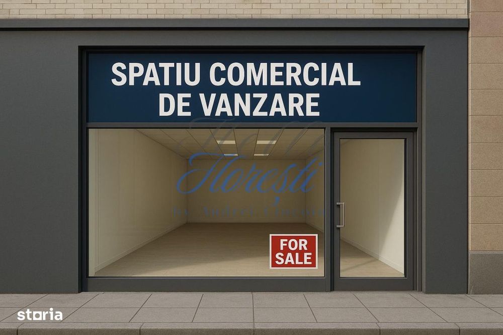 Spatiu compercial 3 camere 55 mp+ parcare in Floresti zona Subcetate