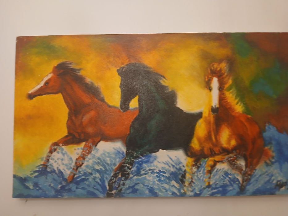 Картина три коня.«Үш жылқы»