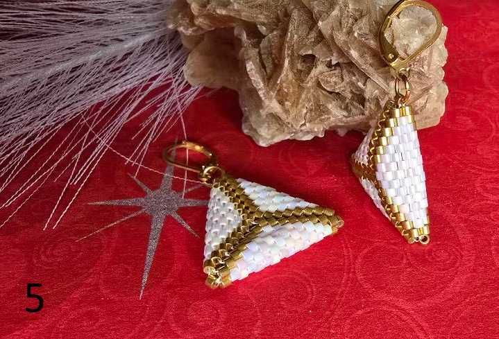 Обеци от мъниста ръчно изработени