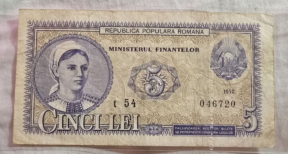 Bani vechi bancnote 1966 si 1952
