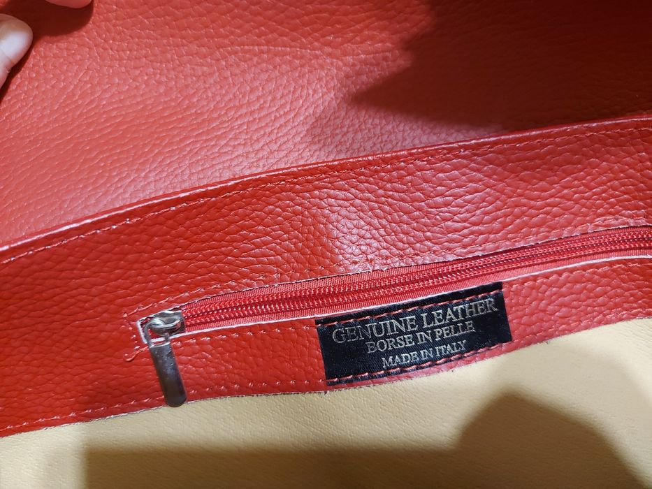 Geanta rosie piele NOUA, Cizme si pantofi de piele, mar 41