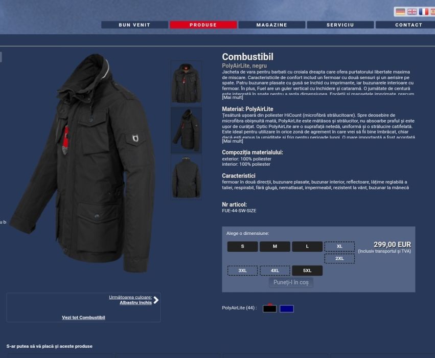 Geaca Wellensteyn FUEL impermeabilă PolyAirLite, mărimea L ptr bărbați