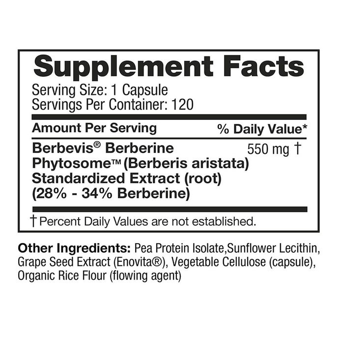 Berberine Phytosome Берберин Фитосомы 120 капсулы