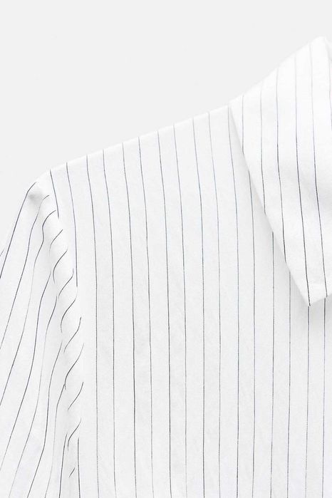 Zara платье-рубашка в полоску из коллекции ZW