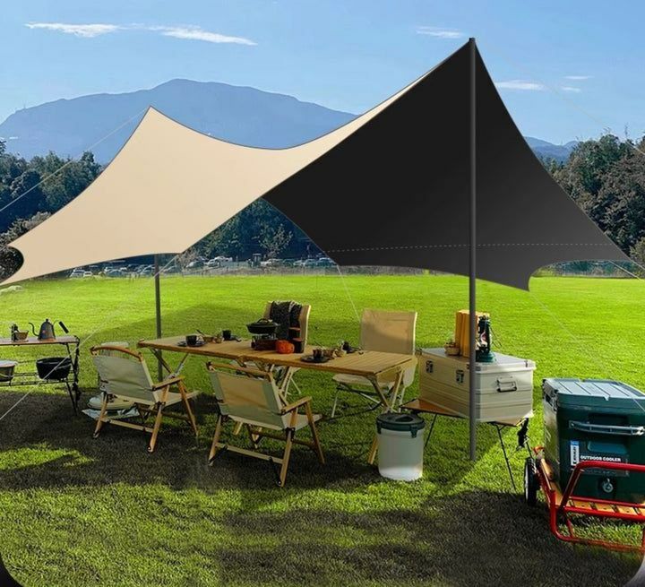 Большой тент 520*430 UPF50+ восьмиугольный с виниловым покрытием