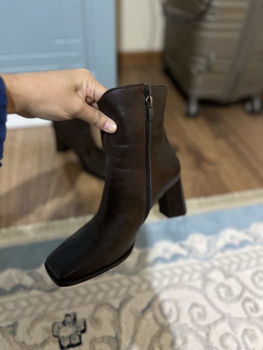 Натуральная кожа ботильоны