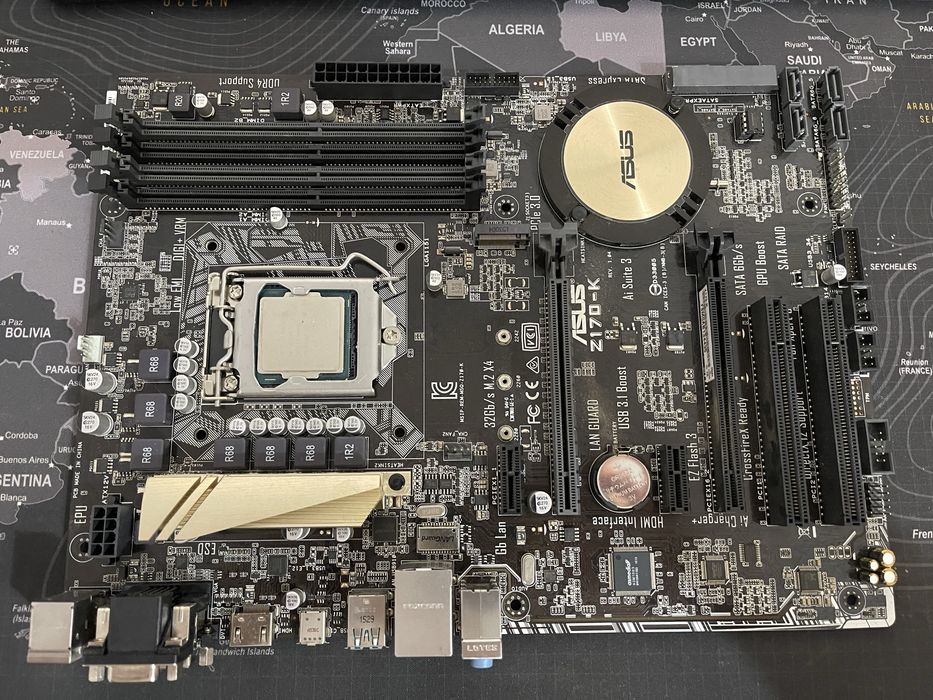 Kit Placa de Baza Asus Z170-K + Intel core I5 7400 3.0 Ghz socket 1151