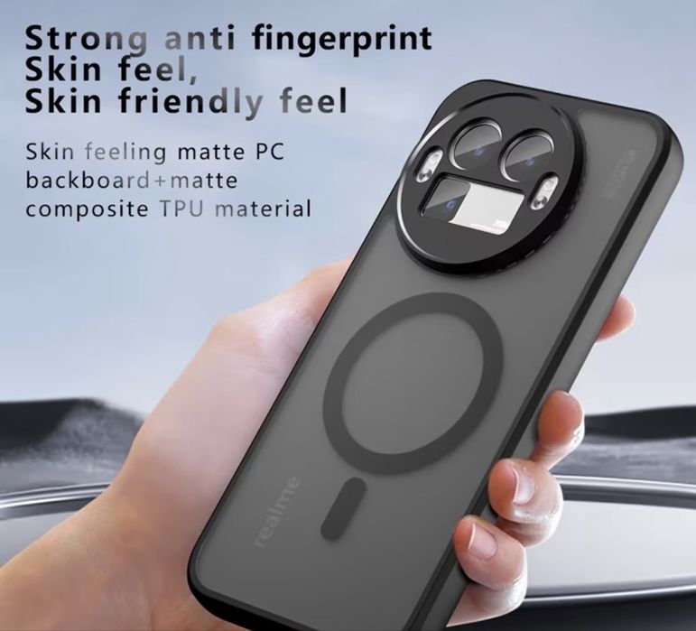 Realme Gt 8pro кейс,Shockproof,Magsafe,ударо-устойчив,матов гръб