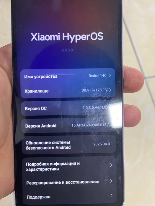 Redmi 14 c xotira 128.8 xolati ideal narxi. 1mln