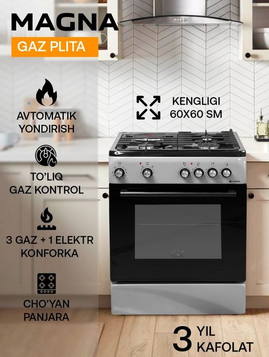 MAGNA gaz plitasi (60×60 sm)