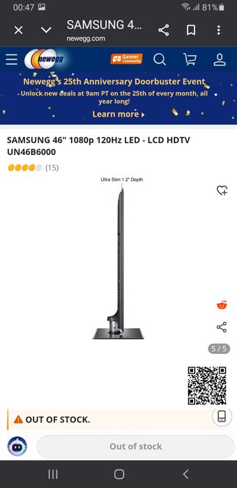 Tv Led Samsung 46 B 6000 Diagonala 119