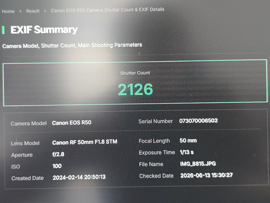 Body canon R50, 2126 CADRE!! Ecran rabatabil și filmare 4K