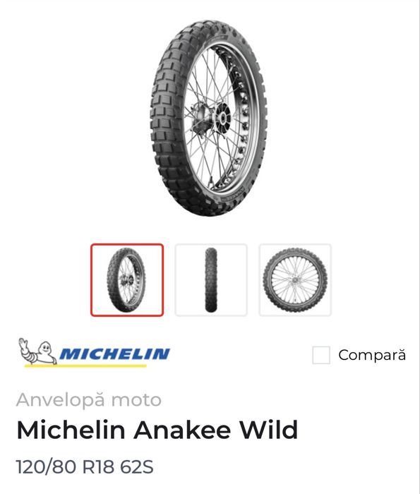 Anvelopa moto Michelin Anakee Wlid 120/80/ R18 Nou