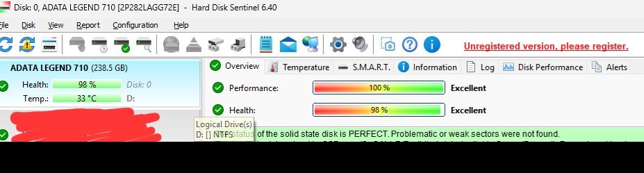 SSD Adata Legend 710 256GB M.2 NVMe