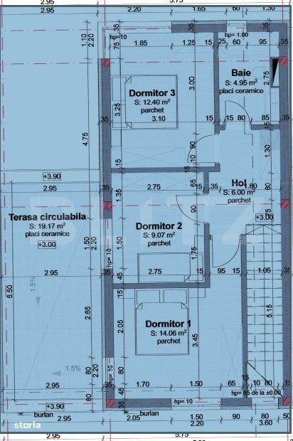 Casa individuala 4 camere, 111.23mp, 56.95 mp gradina, zona Porii