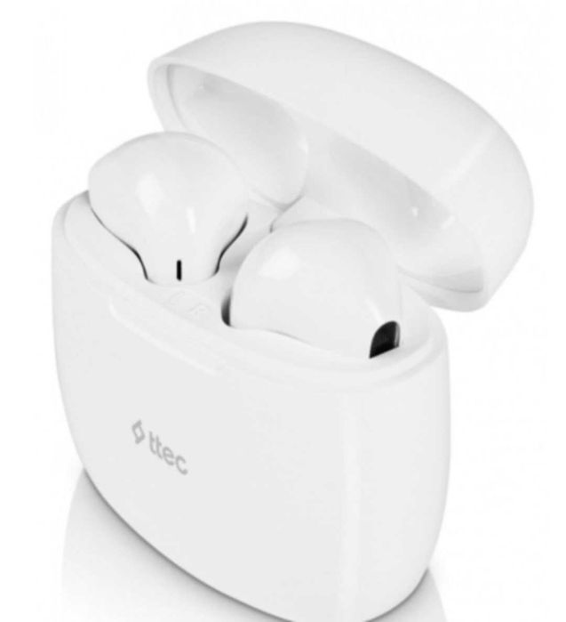Чисто нови безжични слушалки ttec bluetooth, TWS, бели