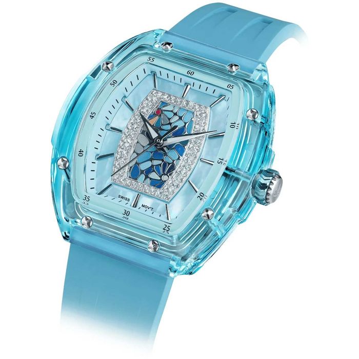 Нов дамски часовник TSAR BOMBA Crystal Chic Swiss TB8219B - гаранция
