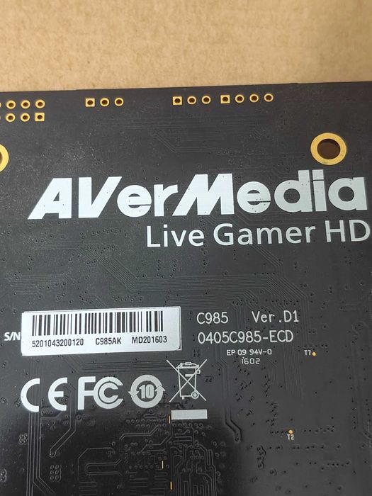 Placa de captura Avermedia Live Gamer HD C 985 Ver. D1