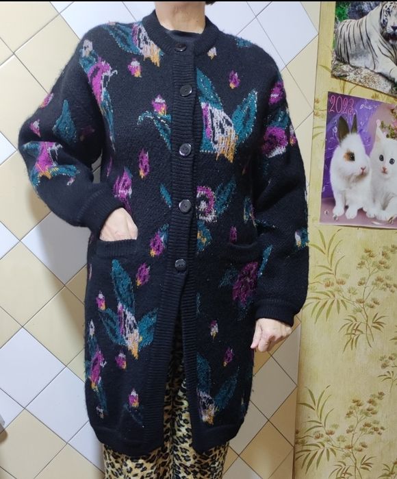 Кардиган шерстяной, с карманами, на пуговицах