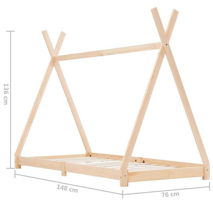 Детско легло/креватче от масив-бор + матрак 70x140 см