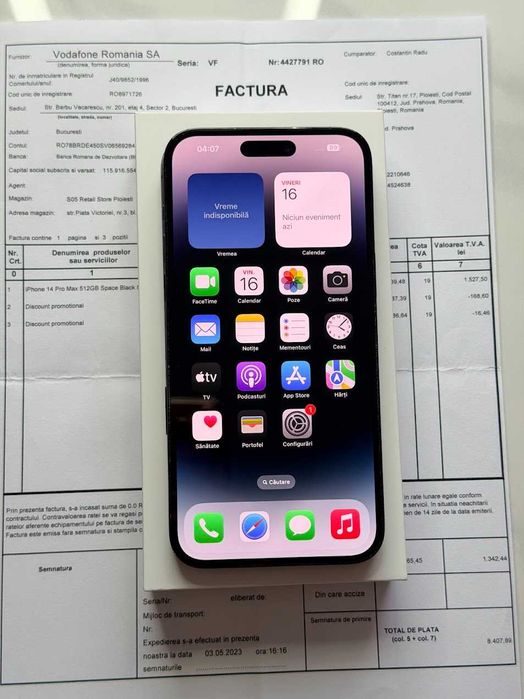 IPhone 14 pro max 512GB - FACTURA