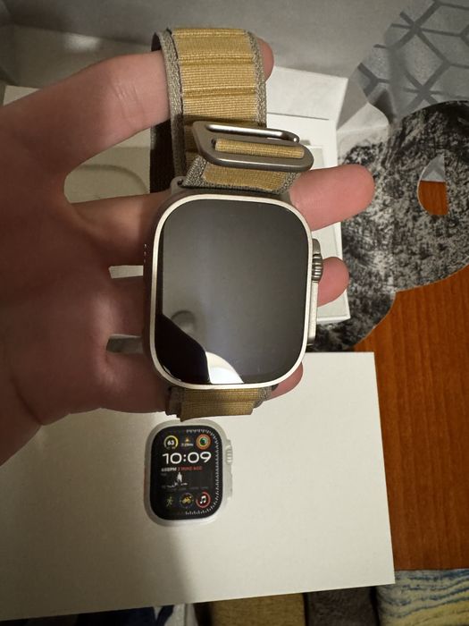 Apple - Watch Ultra2 v2 Cell, 49 mm, M, Natural Titanlum Tan Alpine Loop