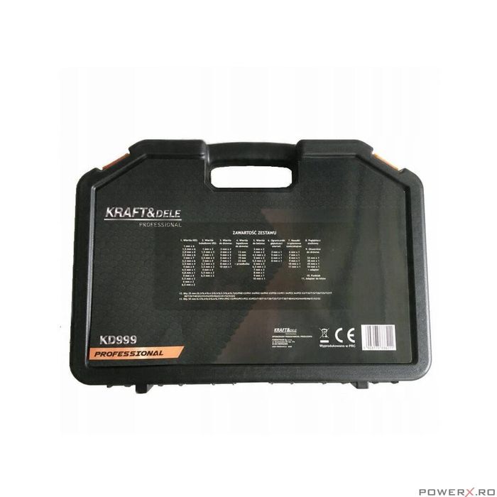 Trusa set 246 burghie si biti pentru lemn, metal, beton, Kraft