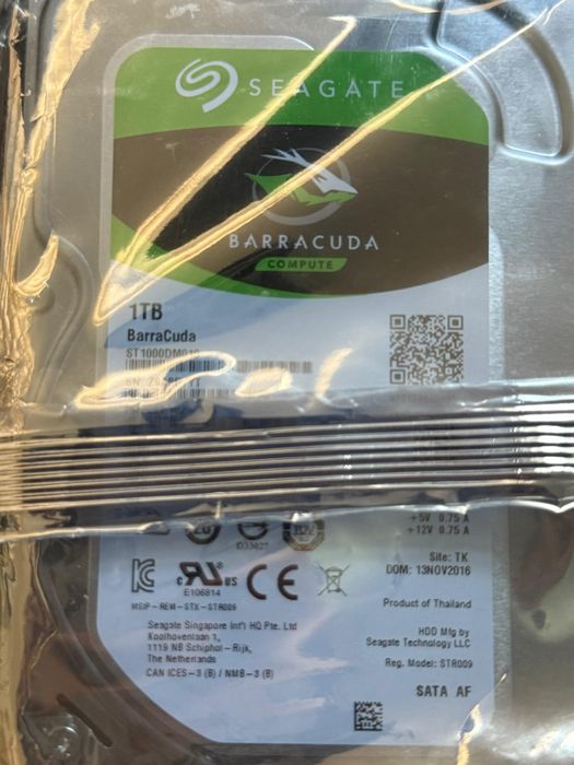 Hard Disk SEAGATE BarraCuda, 1TB, 7200 RPM, SATA3, 64MB, HDD 1000GB