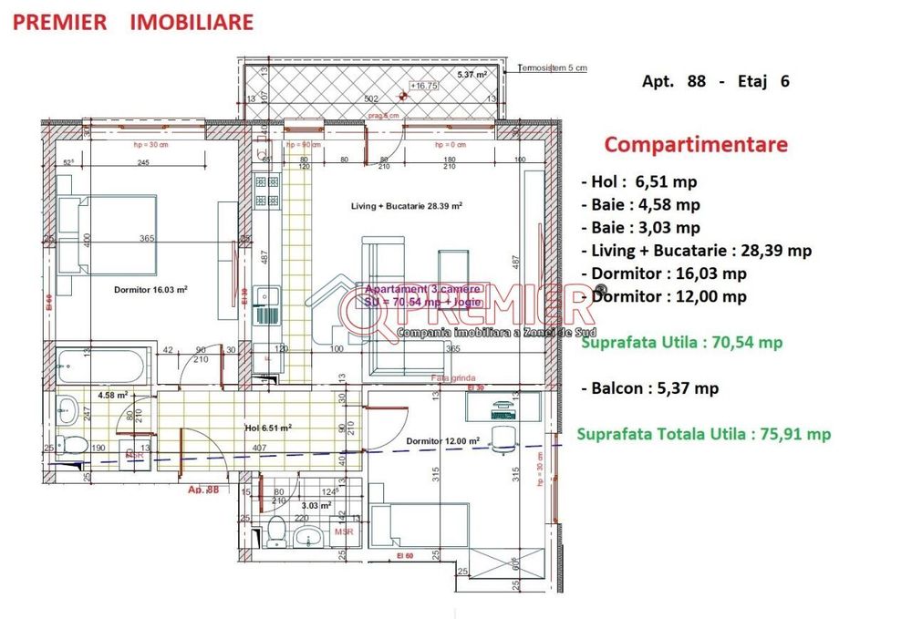 3 Camere |10 min Metrou Aparatorii Patriei