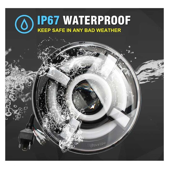 НОВ МОДЕЛ Devil Eye 200W 7 Инч Диодни Фарове Lada Niva Jeep Wrangler