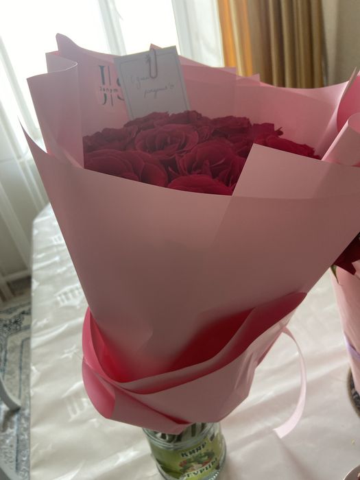 Цветы розовые розы.28январь