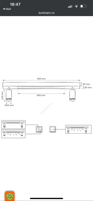 Plafonieră LED PARIS LED/24W/230V + 2xGU10/10W negru