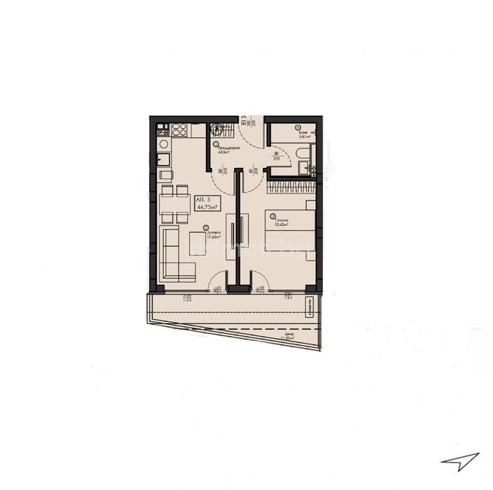 Продава , €109900, 54кв.м. в Малинова долина