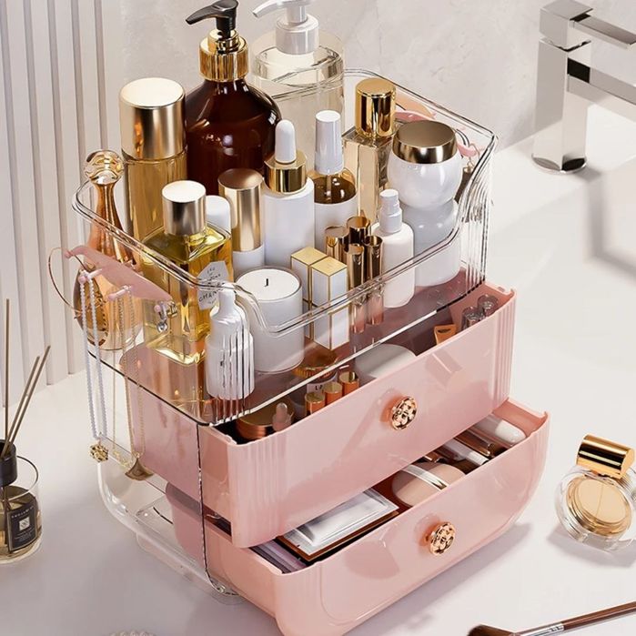 Органайзер для косметики с выдвижными ящичками — премиум хранение