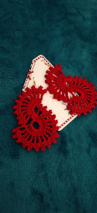Cercei handmade crosetati