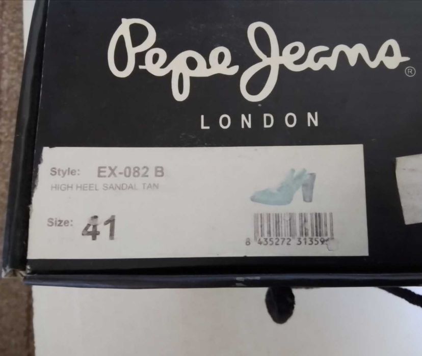 Pepe Jeans Оригинални сандали от естествена кожа, носени 1 път,40N