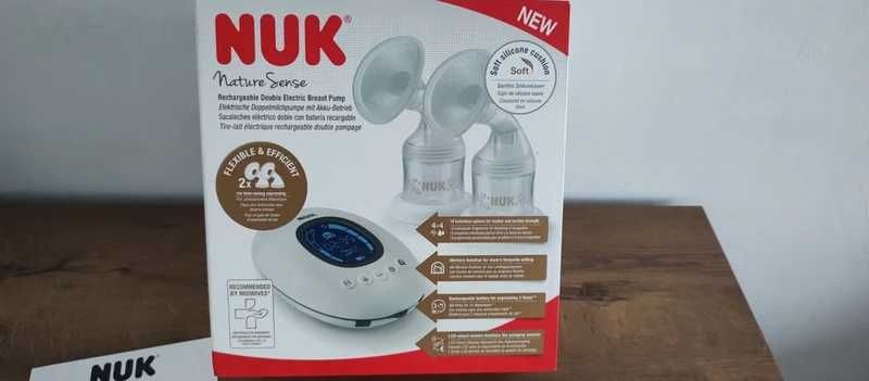 Pompa electrica dubla, reincarcabila, pentru san NUK Nature Sense
